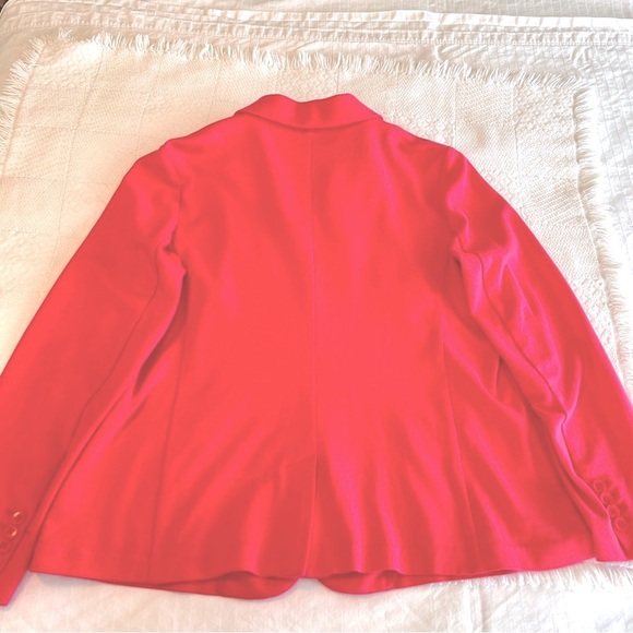 Talbots Blazer Jacket Warm Pink Casual Unlined Ponte Knit Plus size 2X - Picture 13 of 16